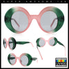 Womens Tall Oval Round Thick Retro Mod Plastic Fashion Sunglasses