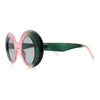 Womens Tall Oval Round Thick Retro Mod Plastic Fashion Sunglasses