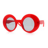 Womens Tall Oval Round Thick Retro Mod Plastic Fashion Sunglasses