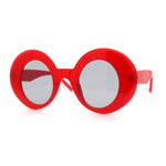 Womens Tall Oval Round Thick Retro Mod Plastic Fashion Sunglasses
