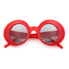 Womens Tall Oval Round Thick Retro Mod Plastic Fashion Sunglasses
