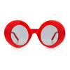 Womens Tall Oval Round Thick Retro Mod Plastic Fashion Sunglasses