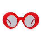 Womens Tall Oval Round Thick Retro Mod Plastic Fashion Sunglasses