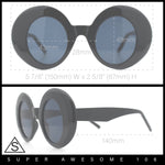 Womens Tall Oval Round Thick Retro Mod Plastic Fashion Sunglasses