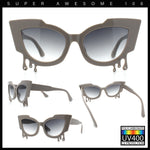 Womens Bling Melting Rhinestone Tear Cat Eye Runway Fashion Sunglasses
