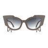 Womens Bling Melting Rhinestone Tear Cat Eye Runway Fashion Sunglasses
