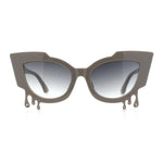 Womens Bling Melting Rhinestone Tear Cat Eye Runway Fashion Sunglasses
