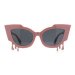 Womens Bling Melting Rhinestone Tear Cat Eye Runway Fashion Sunglasses