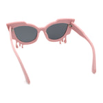 Womens Bling Melting Rhinestone Tear Cat Eye Runway Fashion Sunglasses