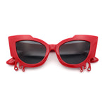Womens Bling Melting Rhinestone Tear Cat Eye Runway Fashion Sunglasses