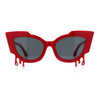 Womens Bling Melting Rhinestone Tear Cat Eye Runway Fashion Sunglasses