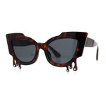 Womens Bling Melting Rhinestone Tear Cat Eye Runway Fashion Sunglasses