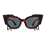 Womens Bling Melting Rhinestone Tear Cat Eye Runway Fashion Sunglasses