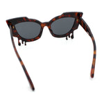 Womens Bling Melting Rhinestone Tear Cat Eye Runway Fashion Sunglasses