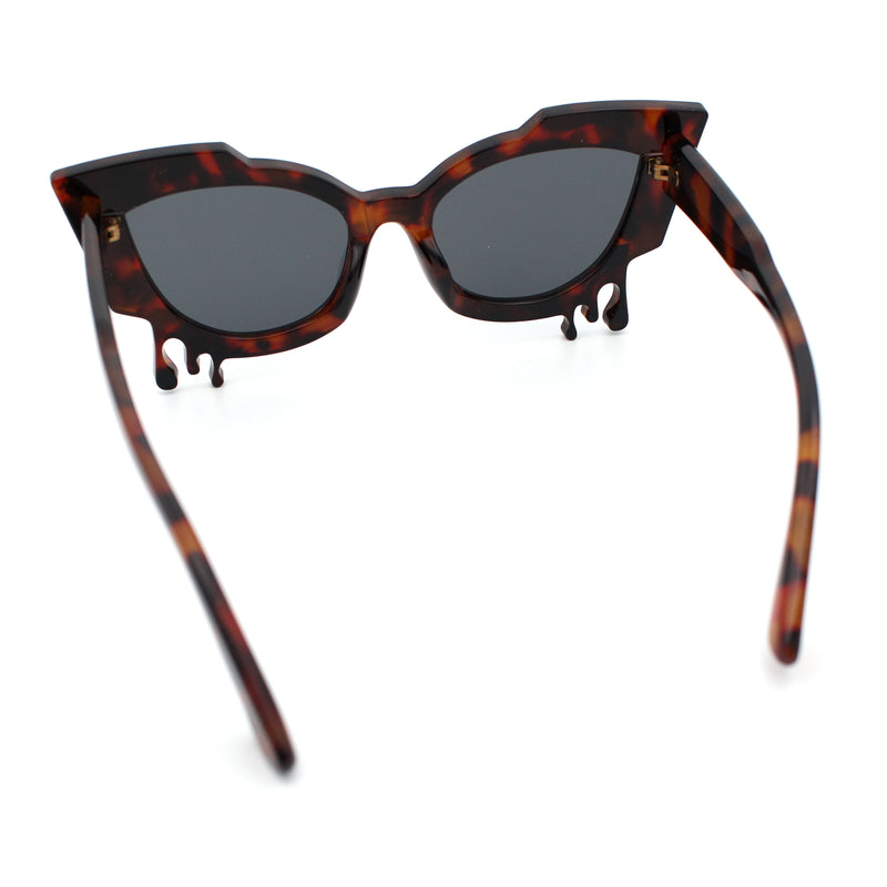 Womens Bling Melting Rhinestone Tear Cat Eye Runway Fashion Sunglasses