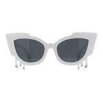 Womens Bling Melting Rhinestone Tear Cat Eye Runway Fashion Sunglasses