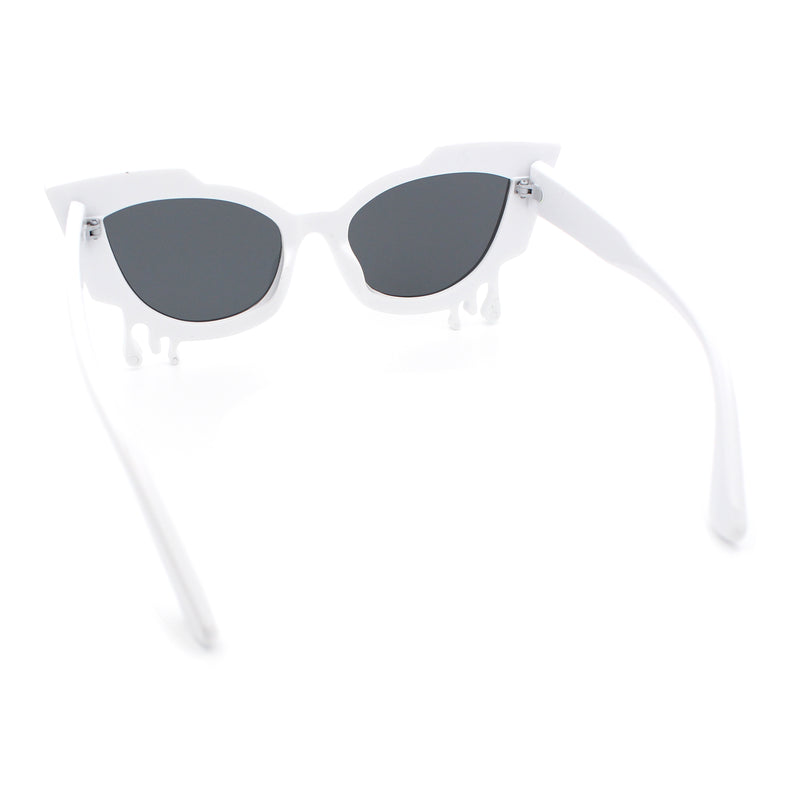 Womens Bling Melting Rhinestone Tear Cat Eye Runway Fashion Sunglasses