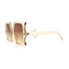 Womens Bat Wing Shape Plastic Oversized Rectangle Fashion Sunglasses