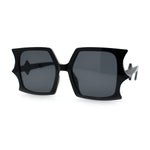 Womens Bat Wing Shape Plastic Oversized Rectangle Fashion Sunglasses