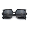 Womens Bat Wing Shape Plastic Oversized Rectangle Fashion Sunglasses