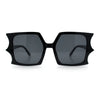 Womens Bat Wing Shape Plastic Oversized Rectangle Fashion Sunglasses