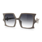 Womens Bat Wing Shape Plastic Oversized Rectangle Fashion Sunglasses