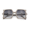 Womens Bat Wing Shape Plastic Oversized Rectangle Fashion Sunglasses
