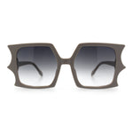 Womens Bat Wing Shape Plastic Oversized Rectangle Fashion Sunglasses