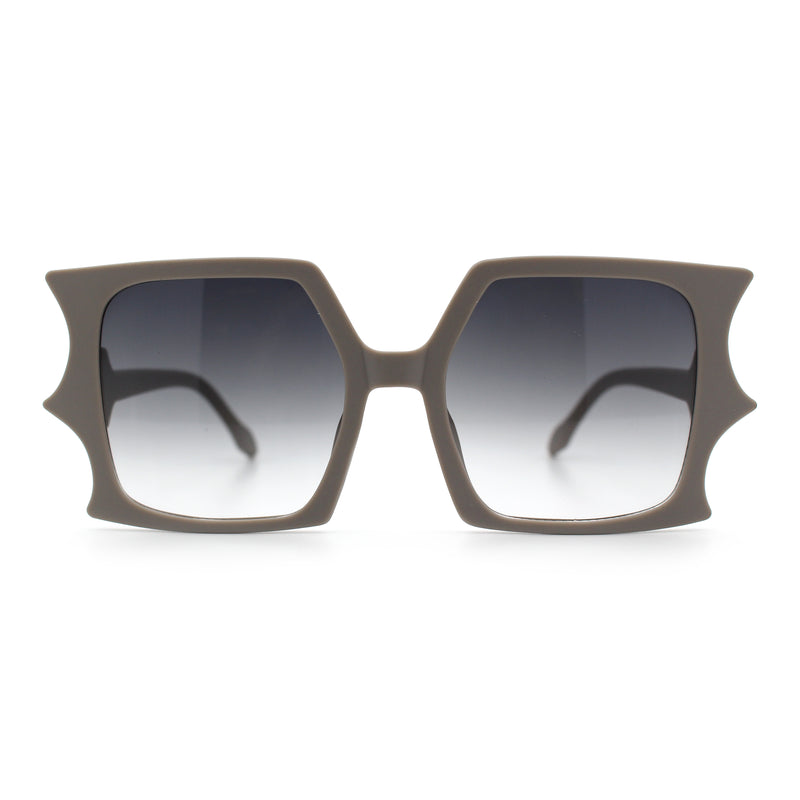 Womens Bat Wing Shape Plastic Oversized Rectangle Fashion Sunglasses