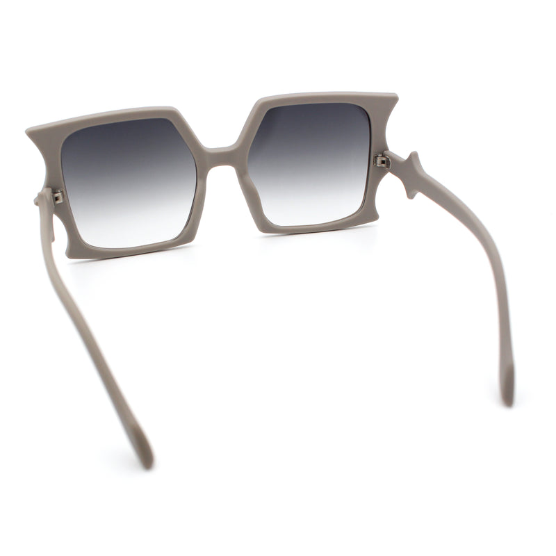 Womens Bat Wing Shape Plastic Oversized Rectangle Fashion Sunglasses
