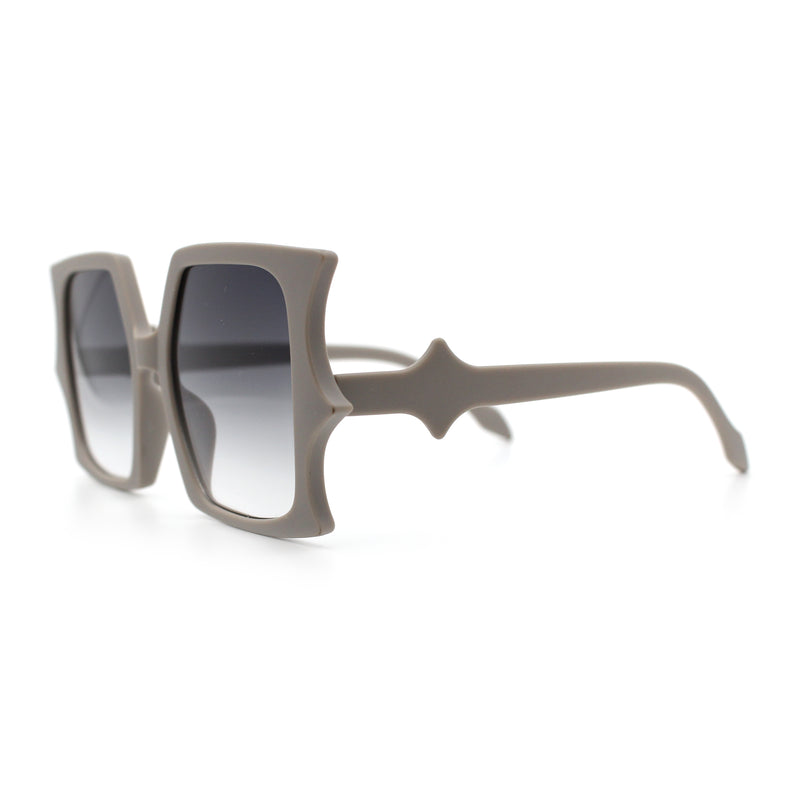 Womens Bat Wing Shape Plastic Oversized Rectangle Fashion Sunglasses