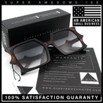 Womens Bat Wing Shape Plastic Oversized Rectangle Fashion Sunglasses