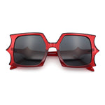 Womens Bat Wing Shape Plastic Oversized Rectangle Fashion Sunglasses