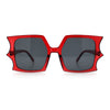 Womens Bat Wing Shape Plastic Oversized Rectangle Fashion Sunglasses