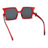 Womens Bat Wing Shape Plastic Oversized Rectangle Fashion Sunglasses