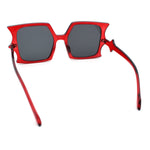Womens Bat Wing Shape Plastic Oversized Rectangle Fashion Sunglasses