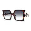 Womens Bat Wing Shape Plastic Oversized Rectangle Fashion Sunglasses