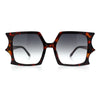 Womens Bat Wing Shape Plastic Oversized Rectangle Fashion Sunglasses