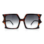 Womens Bat Wing Shape Plastic Oversized Rectangle Fashion Sunglasses