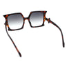 Womens Bat Wing Shape Plastic Oversized Rectangle Fashion Sunglasses