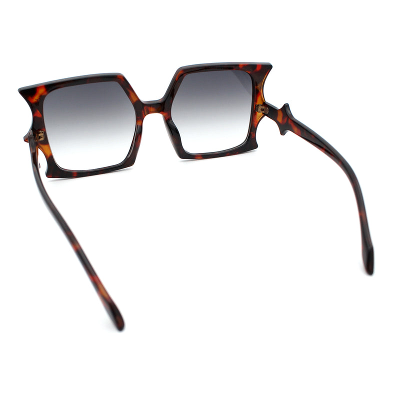 Womens Bat Wing Shape Plastic Oversized Rectangle Fashion Sunglasses