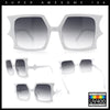 Womens Bat Wing Shape Plastic Oversized Rectangle Fashion Sunglasses
