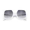 Womens Bat Wing Shape Plastic Oversized Rectangle Fashion Sunglasses