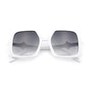 Womens Folded Curve Lens Oversized Rectangle Butterfly Designer Sunglasses