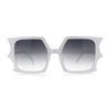 Womens Bat Wing Shape Plastic Oversized Rectangle Fashion Sunglasses