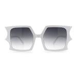 Womens Bat Wing Shape Plastic Oversized Rectangle Fashion Sunglasses