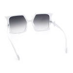 Womens Bat Wing Shape Plastic Oversized Rectangle Fashion Sunglasses