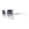Womens Bat Wing Shape Plastic Oversized Rectangle Fashion Sunglasses