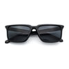 Womens Hipster Narrow Rectangle Horn Rim Plastic Bevel Rim Sunglasses