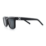 Womens Hipster Narrow Rectangle Horn Rim Plastic Bevel Rim Sunglasses